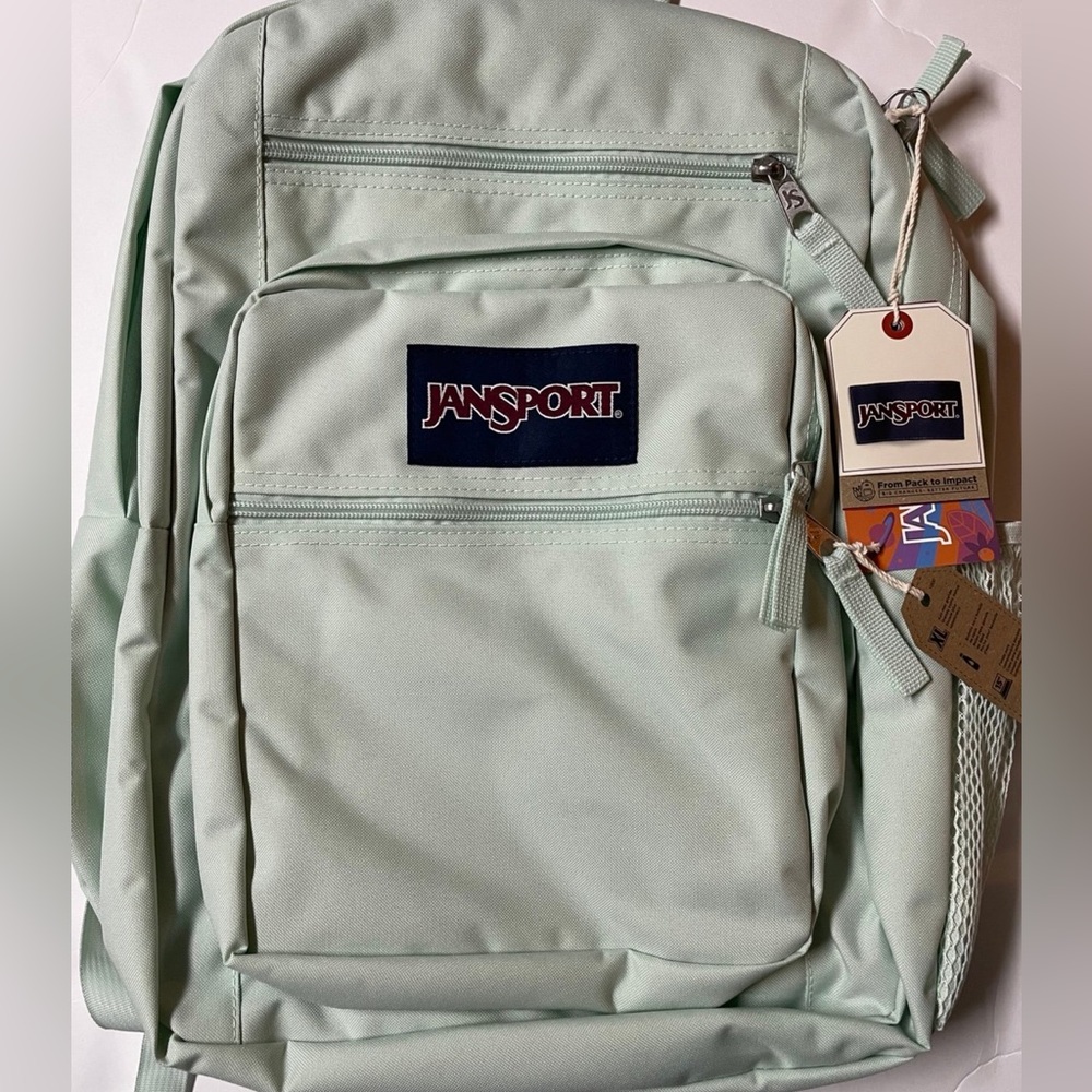 NWT JanSport Fresh Mint Green Big Student  Backpack